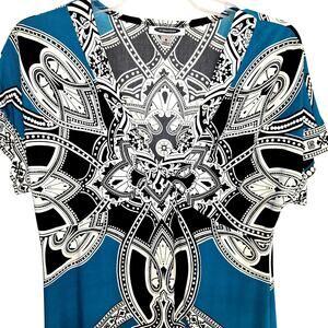 INTERMISSION 8 Blue Boho Women's Sleeves Sun Dress Miss Size Medium M